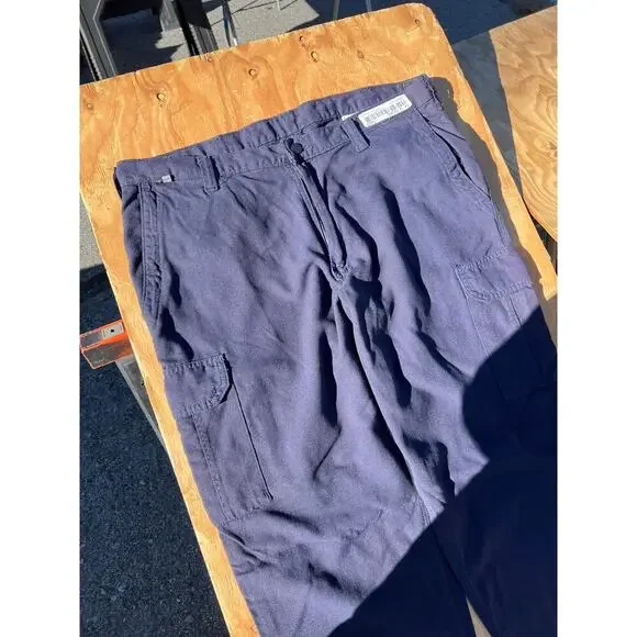 Carhartt Flame Resistant NFPA 2112 Navy Blue Cargo Men's Size 38x34 FR Work Y2K - Picture 11 of 12